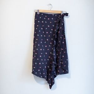 Tropical Flower Wrap Skirt